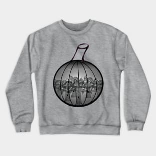 Spooky Forest Pumpkin Pattern (Light Gray) Crewneck Sweatshirt